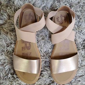 Gold Brand New Sorel Sandals